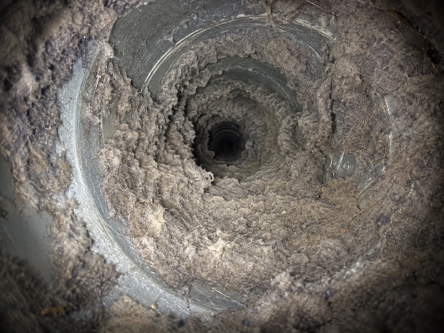 Dryer vent before cleaning