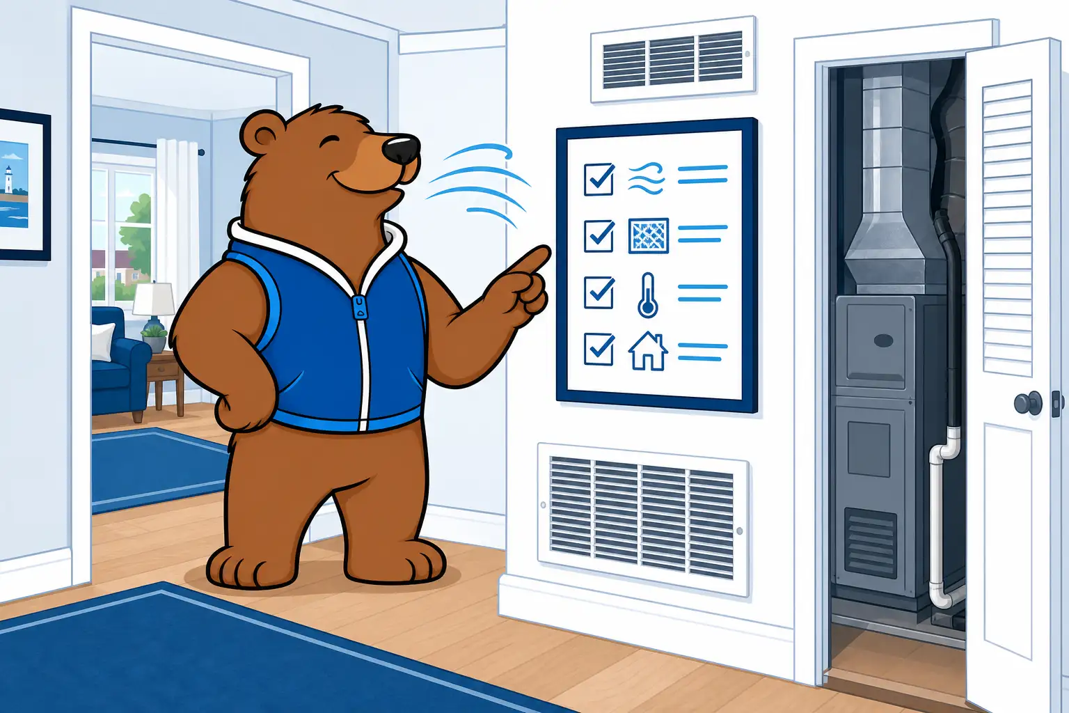 Friendly guide reviewing what does air duct cleaning include on a Long Island home checklist